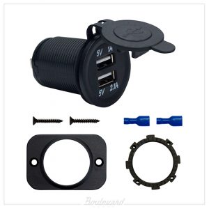 RH-ACC-0097-001 Power Socket, USB Dual Port 1A/2.1A 12-48V