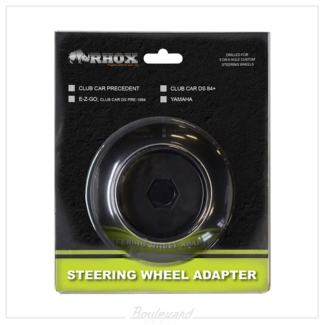 RHOX Steering Wheel Adapter, Satin Black, E-Z-GO, Club Car DS Pre-1984 - Image 2