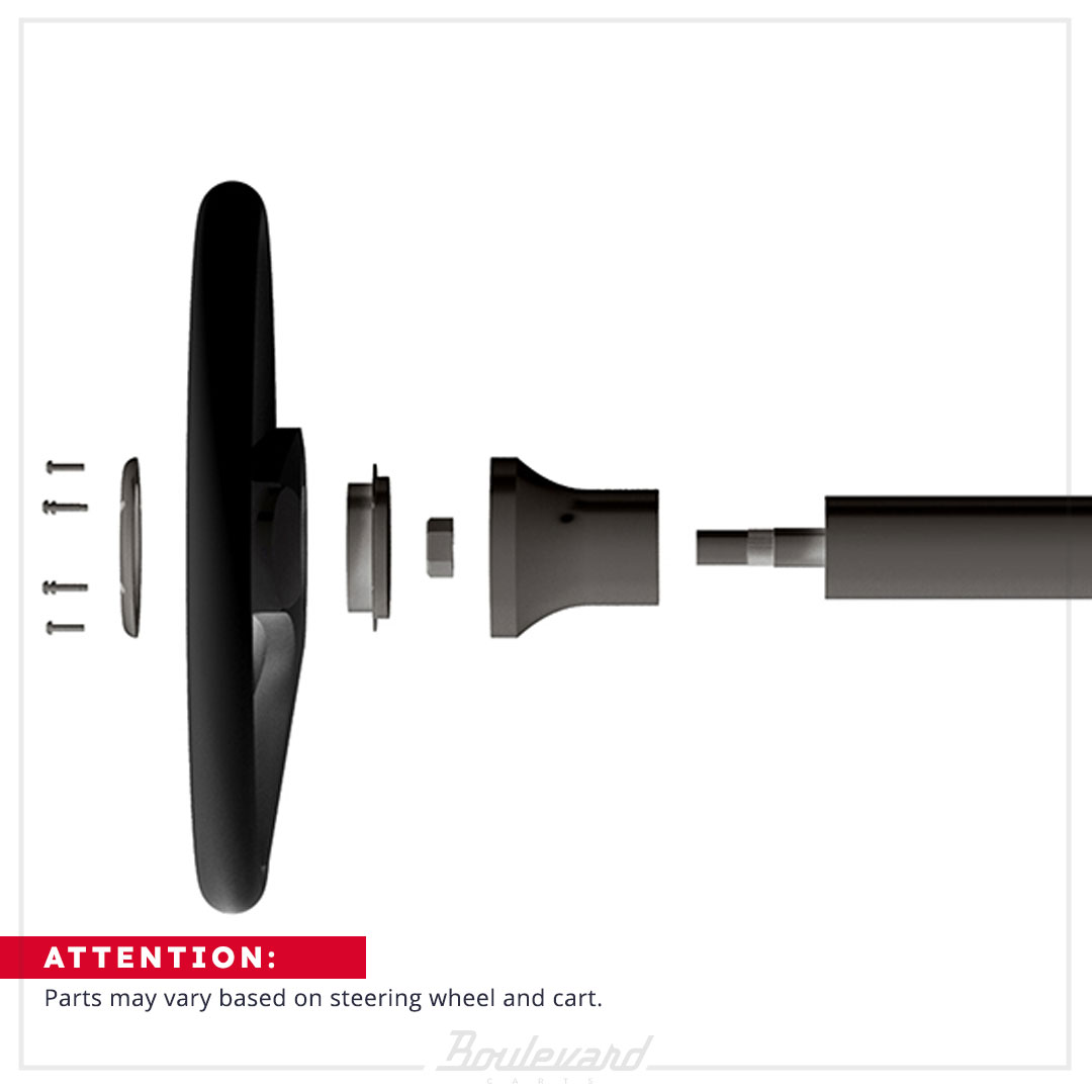 RHOX Steering Wheel Adapter, Satin Black, E-Z-GO, Club Car DS Pre-1984 - Image 3