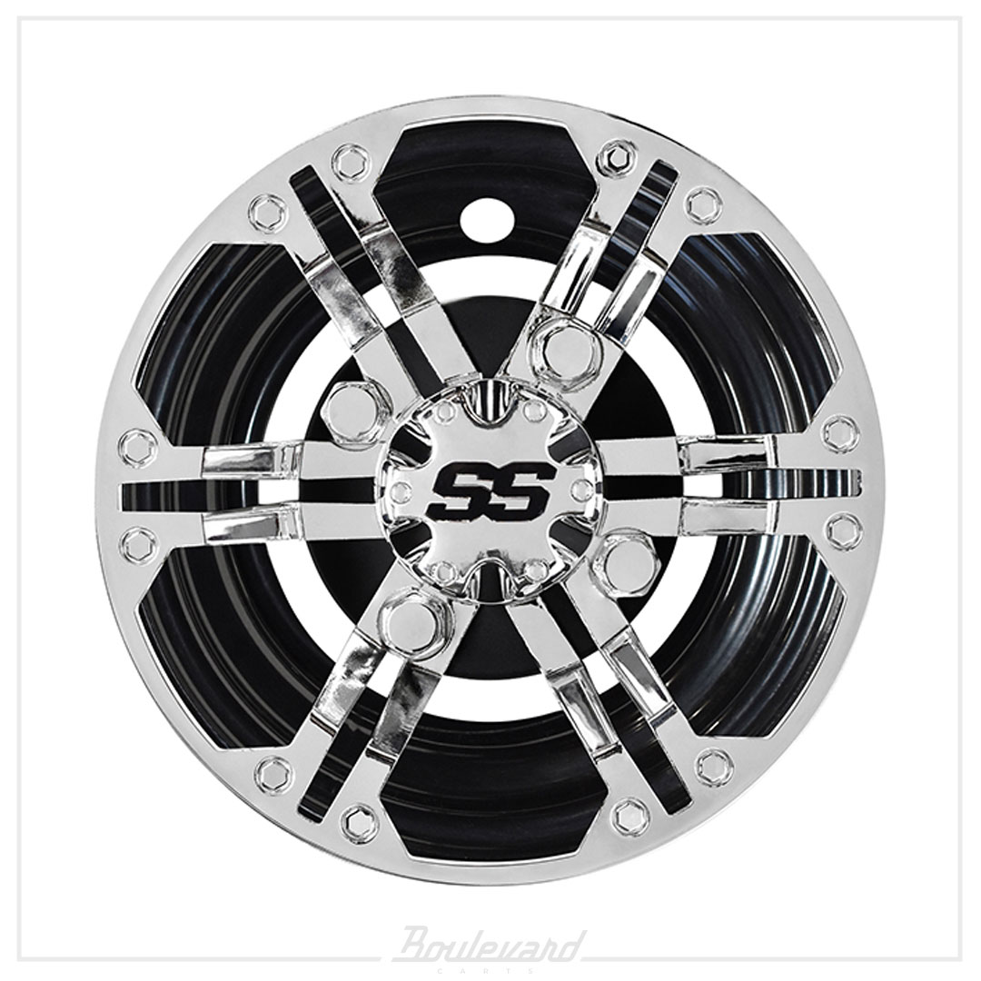 8" Chrome Daytona Wheel Cover - Image 2
