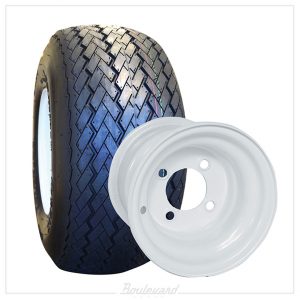 RH-TIR-310A RHOX Golf DOT, 18x8.5 Tire with White Steel 8x7 Wheel