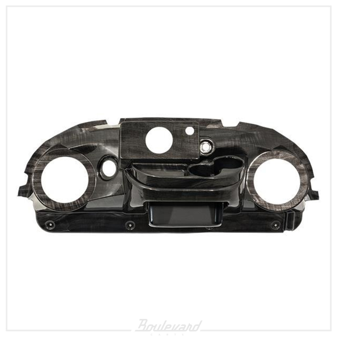 Club Car Precedent Pre Cut Dash for Audio Systems - Greywood Finish (Years 2004-Up)
