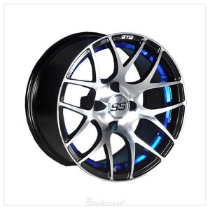 NP-19-105-001 14x7 GTW® Machined/Blue Pursuit Wheel