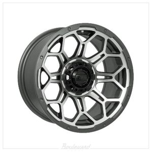 NP-19-225-001 14″ GTW® Bravo Wheel (Matte Gray-Machined)