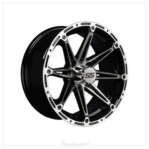 NP-19-257-001 14x7 GTW® Machined Silver/Black Element Wheel