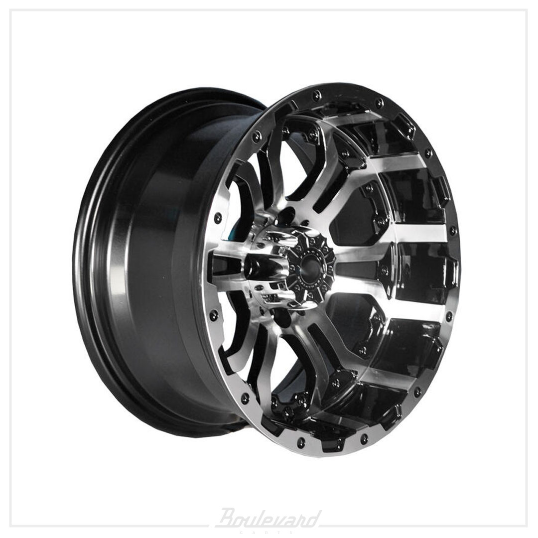 14x7 GTW® Machined & Black Omega Wheel