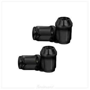 4 Pack Black 1/2-20 Standard Lug Nuts