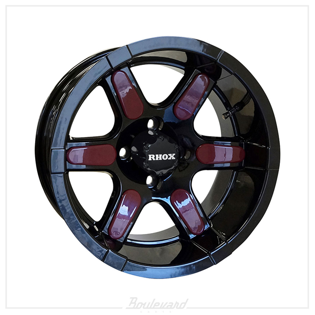 RHOX RX262 Black w/ Center Cap 14x7 - Image 4