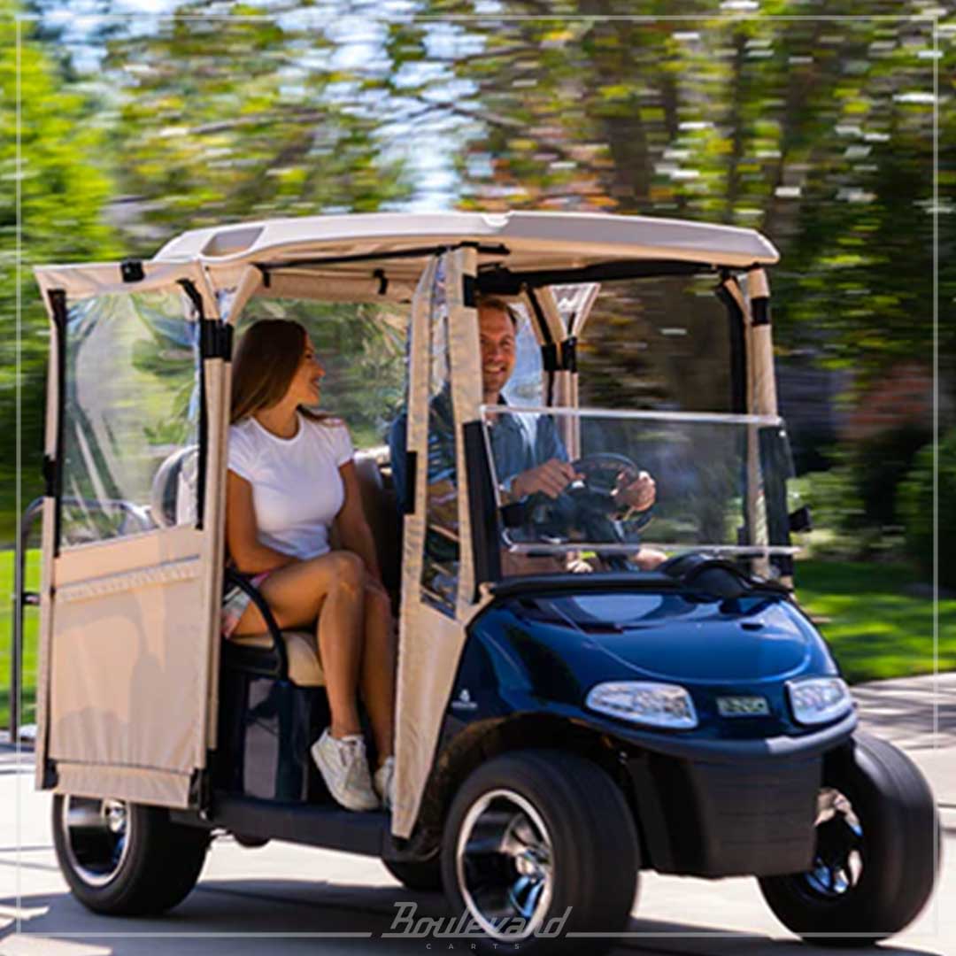 DoorWorks 2-Passenger Hinged Door Enclosure Cover for Golf Carts (Sunbrella Canvas) - Image 5