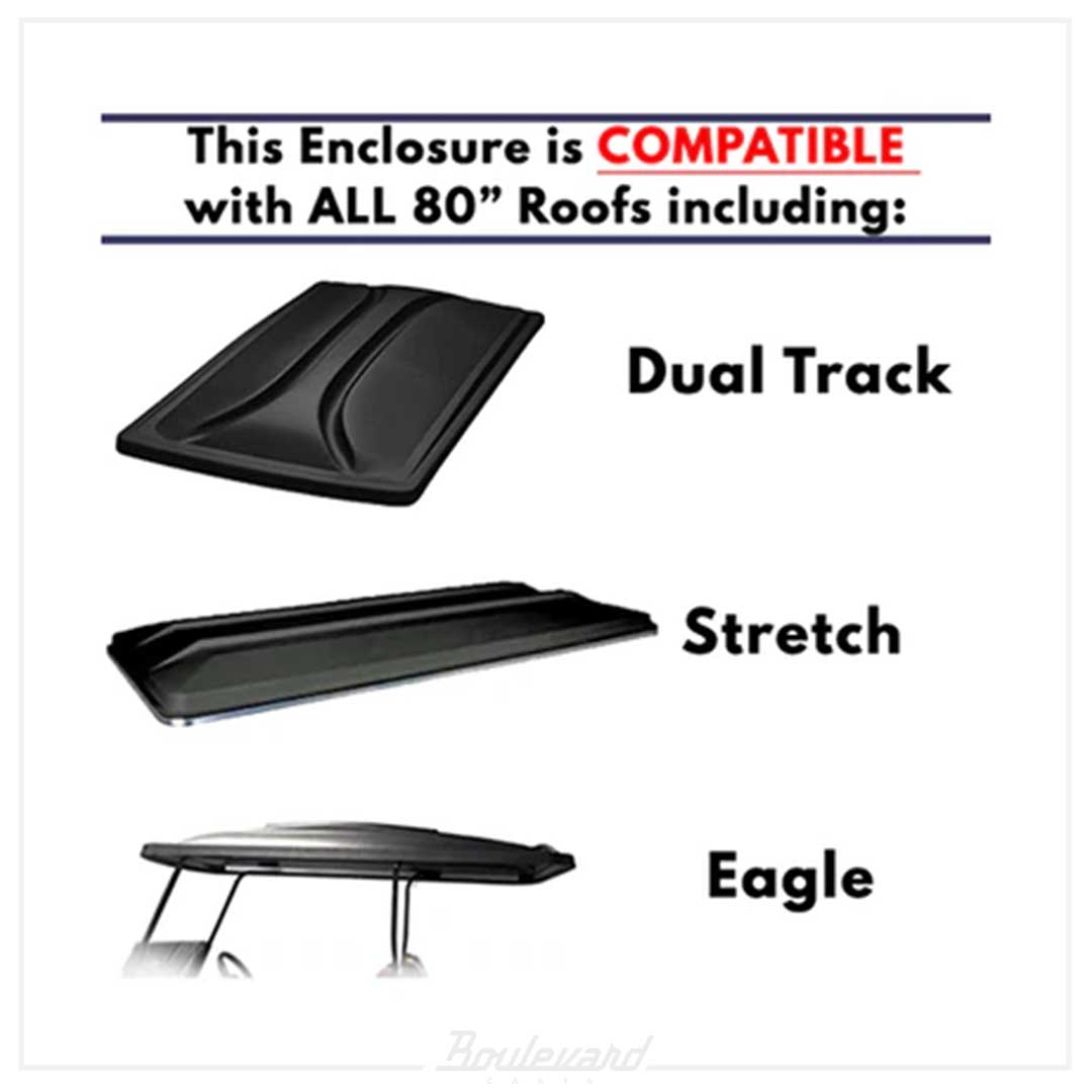 DoorWorks 4-Passenger Sunbrella Track-Style Golf Cart Enclosure - Image 4