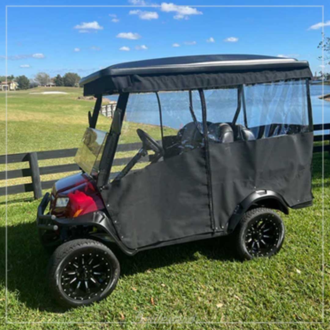 DoorWorks 4-Passenger Sunbrella Track-Style Golf Cart Enclosure - Image 9