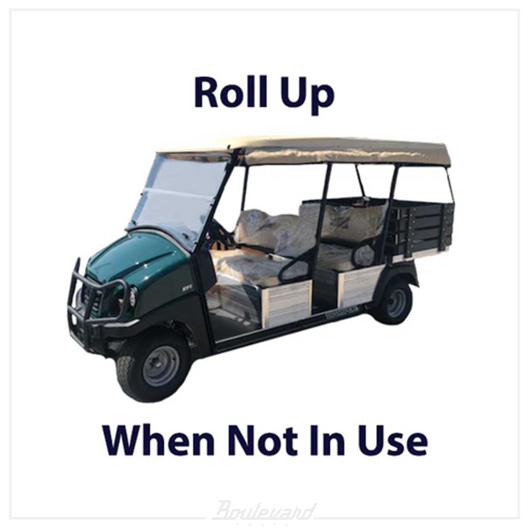 DoorWorks 6-Passenger Sunbrella Track-Style Golf Cart Enclosure - Image 4