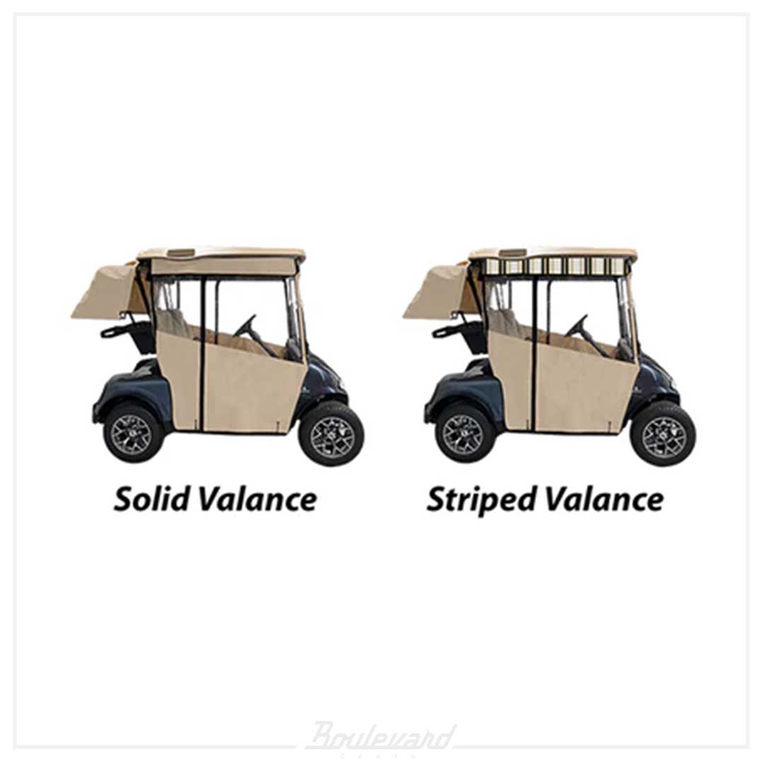 Doorworks 2-Passenger Sunbrella Track-Style Golf Cart Enclosure - Image 3
