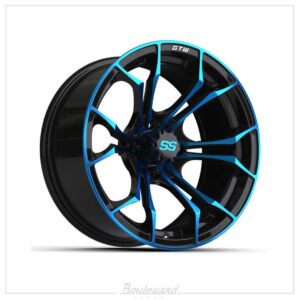 NP-19-308-001 15″ GTW® Spyder Wheel – Black with Blue