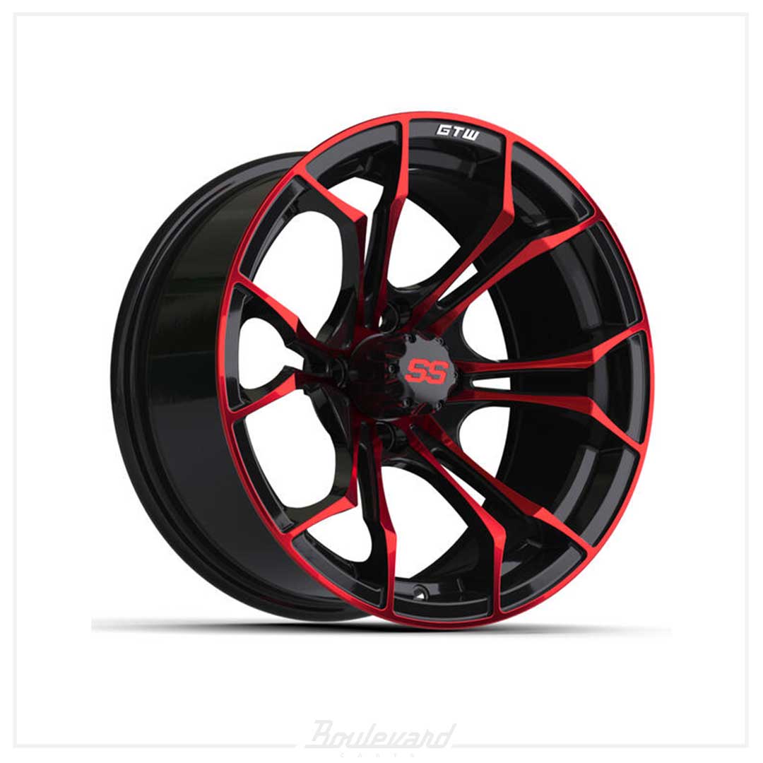 15″ GTW® Spyder Wheel – Black with Red