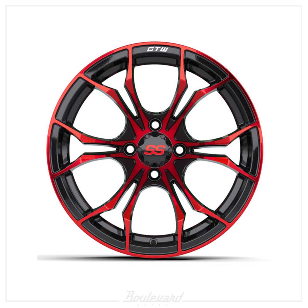 15″ GTW® Spyder Wheel – Black with Red - Image 2