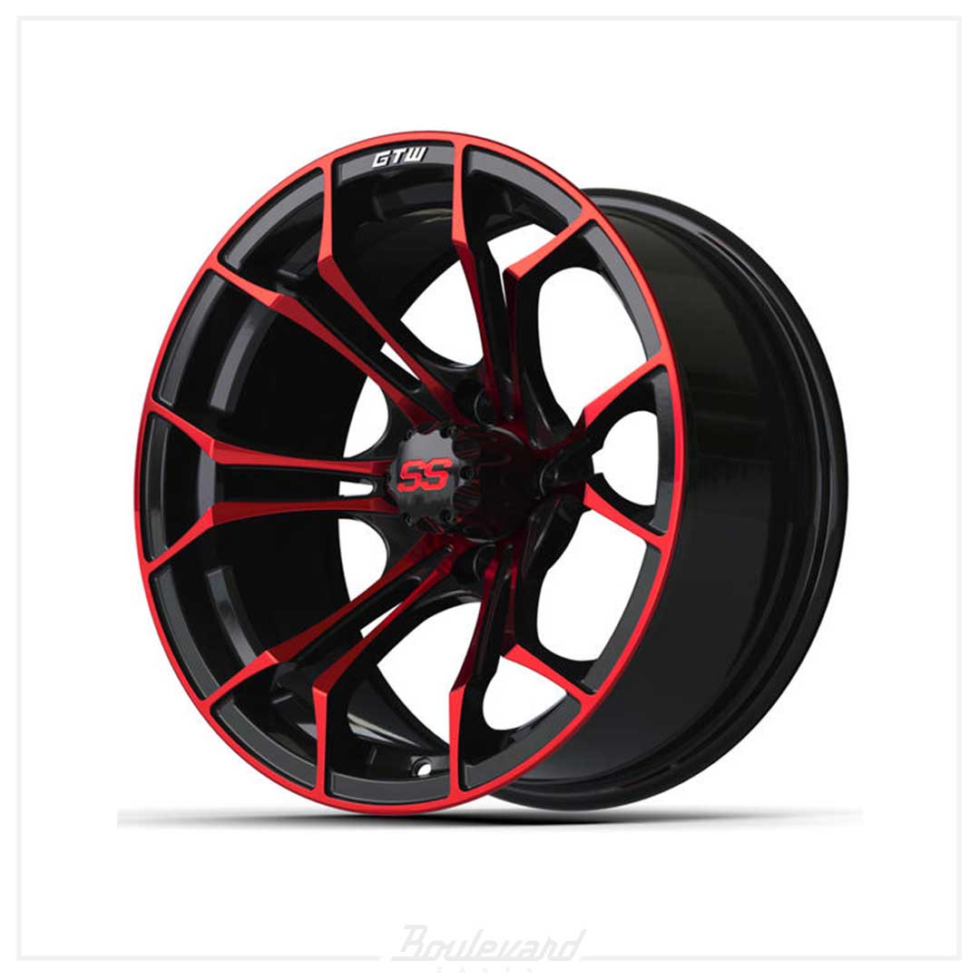 15″ GTW® Spyder Wheel – Black with Red - Image 3