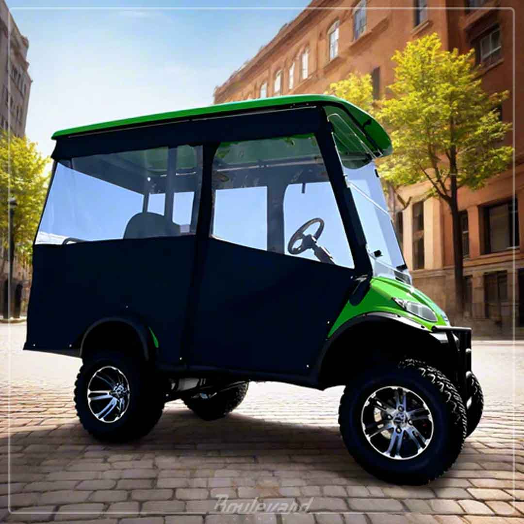 DoorWorks 4-Passenger Sunbrella Track-Style Golf Cart Enclosure - Image 2