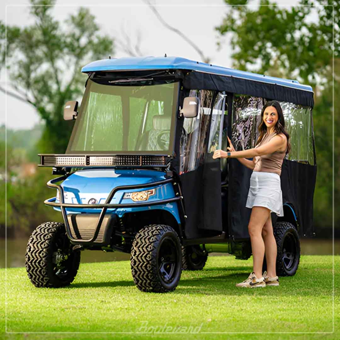 DoorWorks 6-Passenger Sunbrella Track-Style Golf Cart Enclosure - Image 3