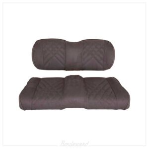 NP-10-508-GY07-001 Premium RedDot® Pewter Suede Front Seat Assemblies for EZGO RXV