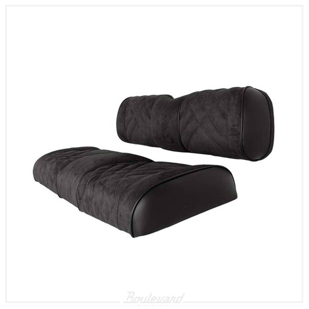 Premium RedDot® Black Suede GTW® Mach3 Rear Seat Cushions - Image 2