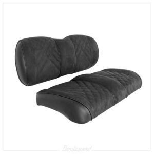 NP-10-512-BK01-001 Premium RedDot® Black Suede Front Seat Assemblies for Club Car Precedent Onward Tempo