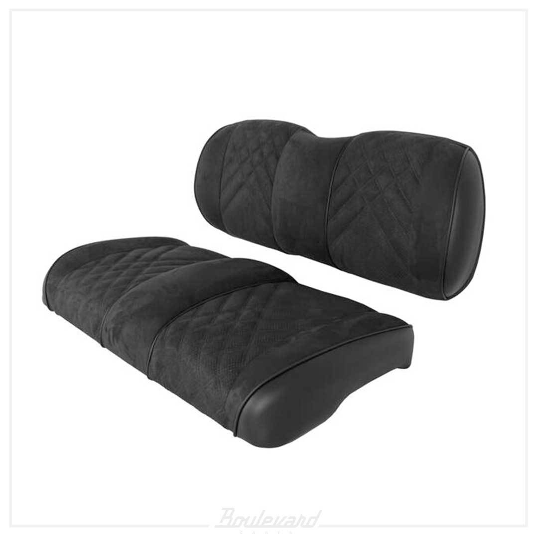 Premium RedDot® Black Suede Front Seat Assemblies for Club Car Precedent Onward Tempo - Image 3