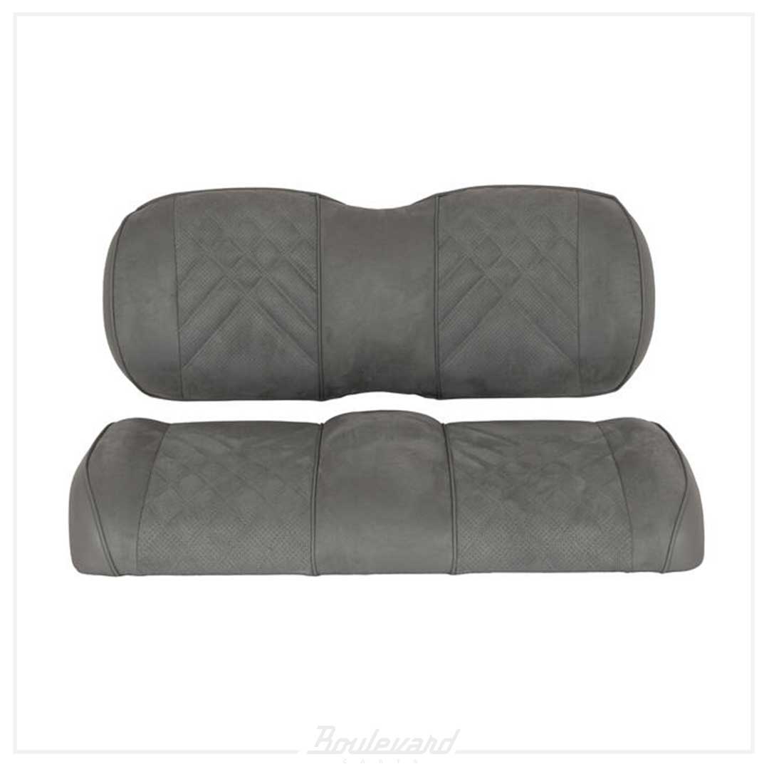 Premium RedDot® Pewter Suede Front Seat Assemblies for Club Car Precedent Onward Tempo