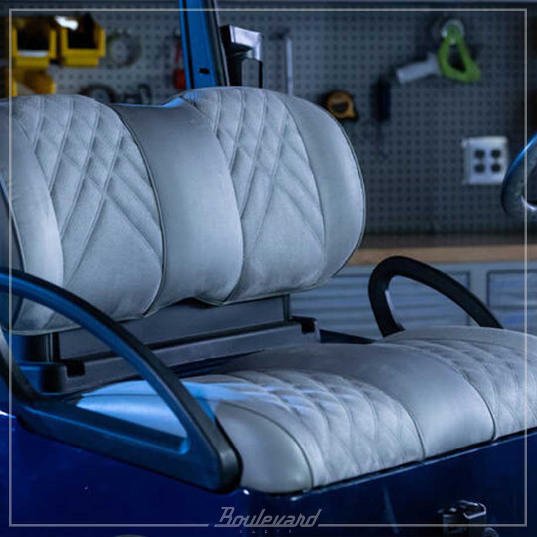 Premium RedDot® Pewter Suede Front Seat Assemblies for Club Car Precedent Onward Tempo - Image 8