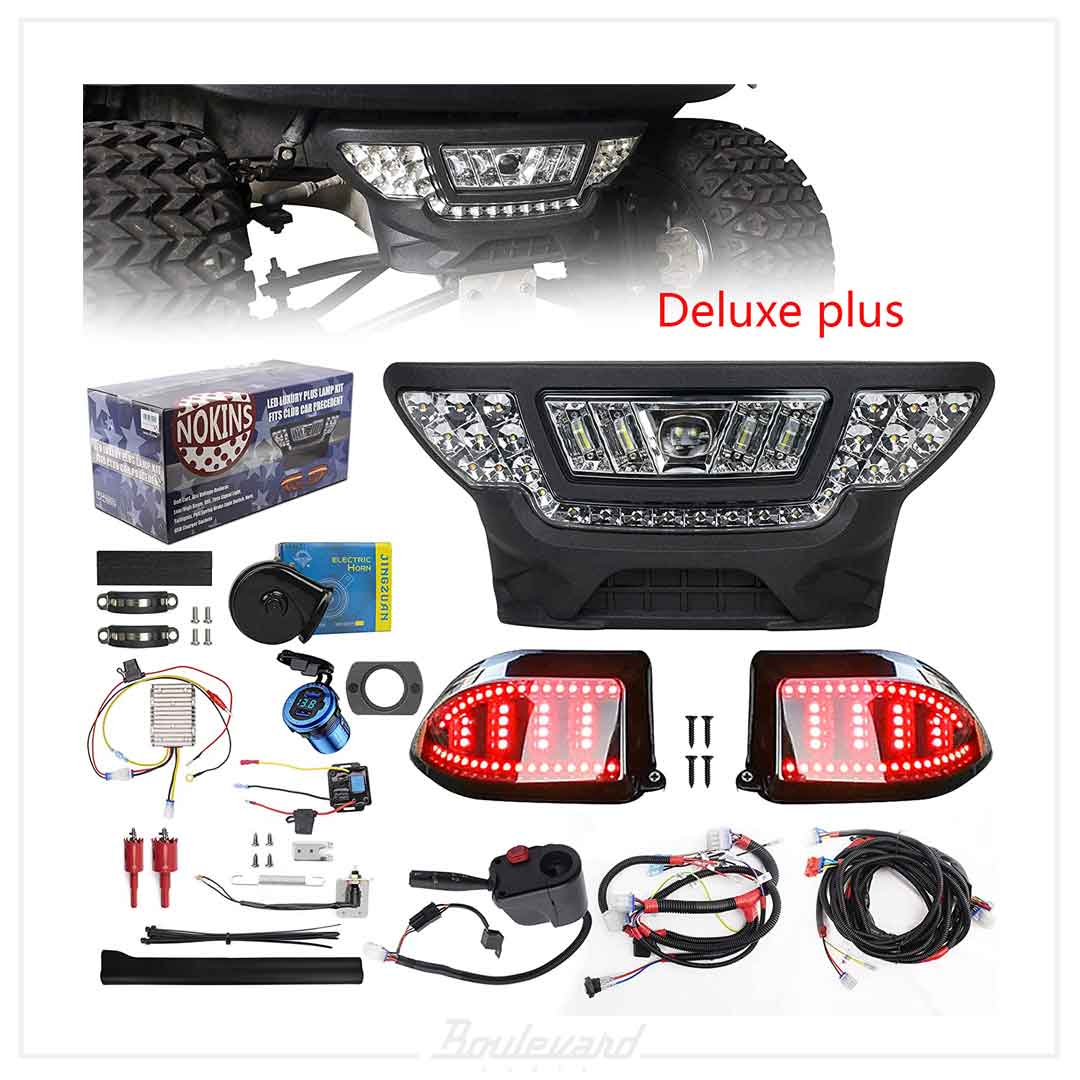 NOKINS Golf Cart Deluxe Plus LED Light Kit for Club Car Precedent