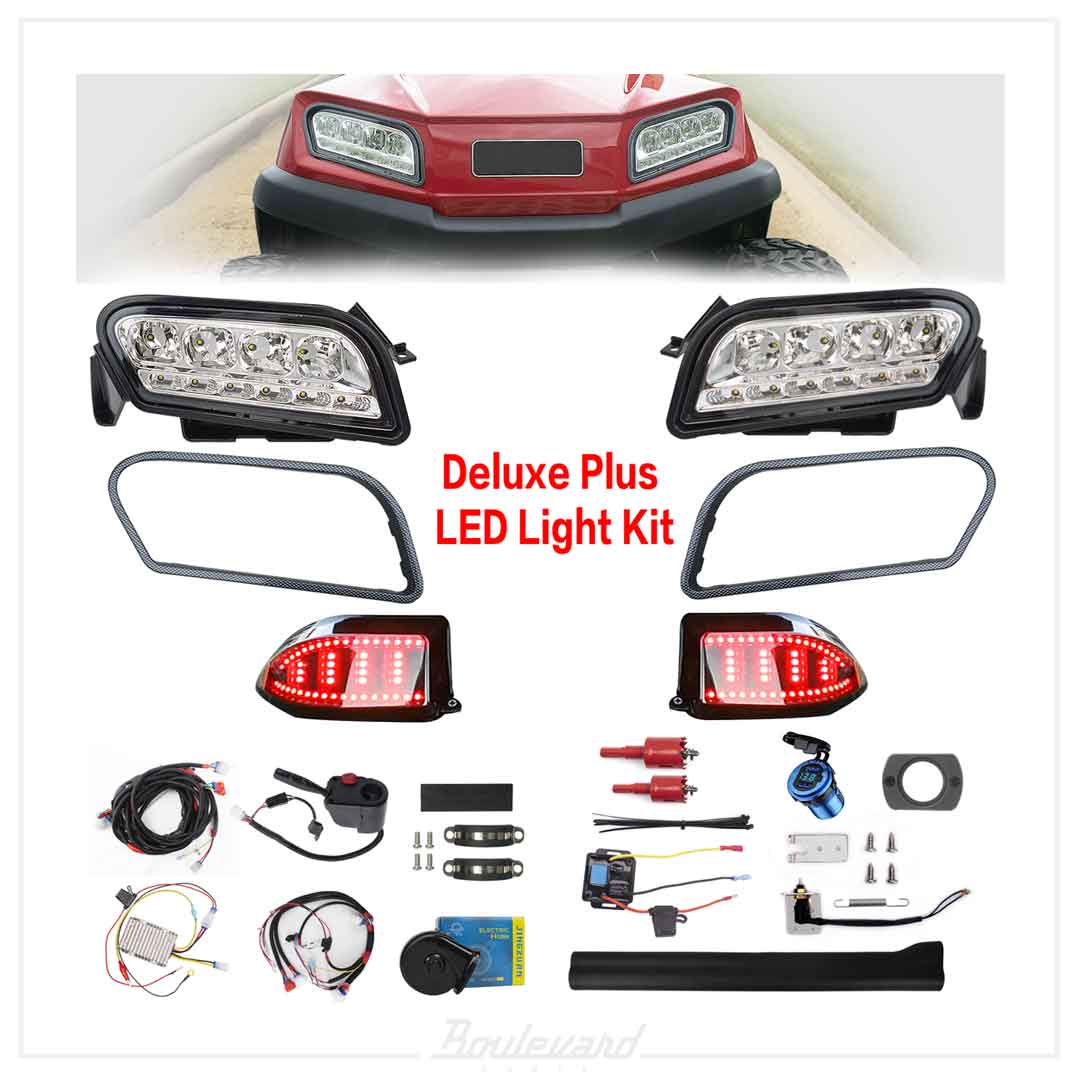NOKINS Golf Cart Deluxe Plus LED Light Kit for Club Car Tempo Electric & Gas 2004-UP