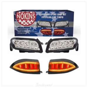 NKS10028-2-001 NOKINS Golf Cart Deluxe LED Light Kit for Club Car Tempo/Onward