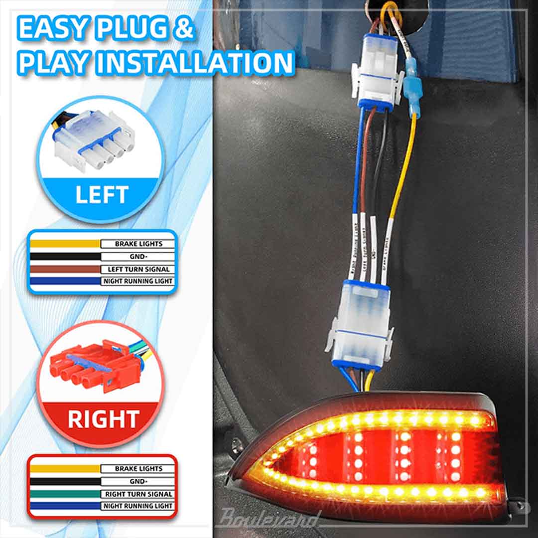 NOKINS Sequential LED Taillights for Club Car Tempo & Onward - Image 3