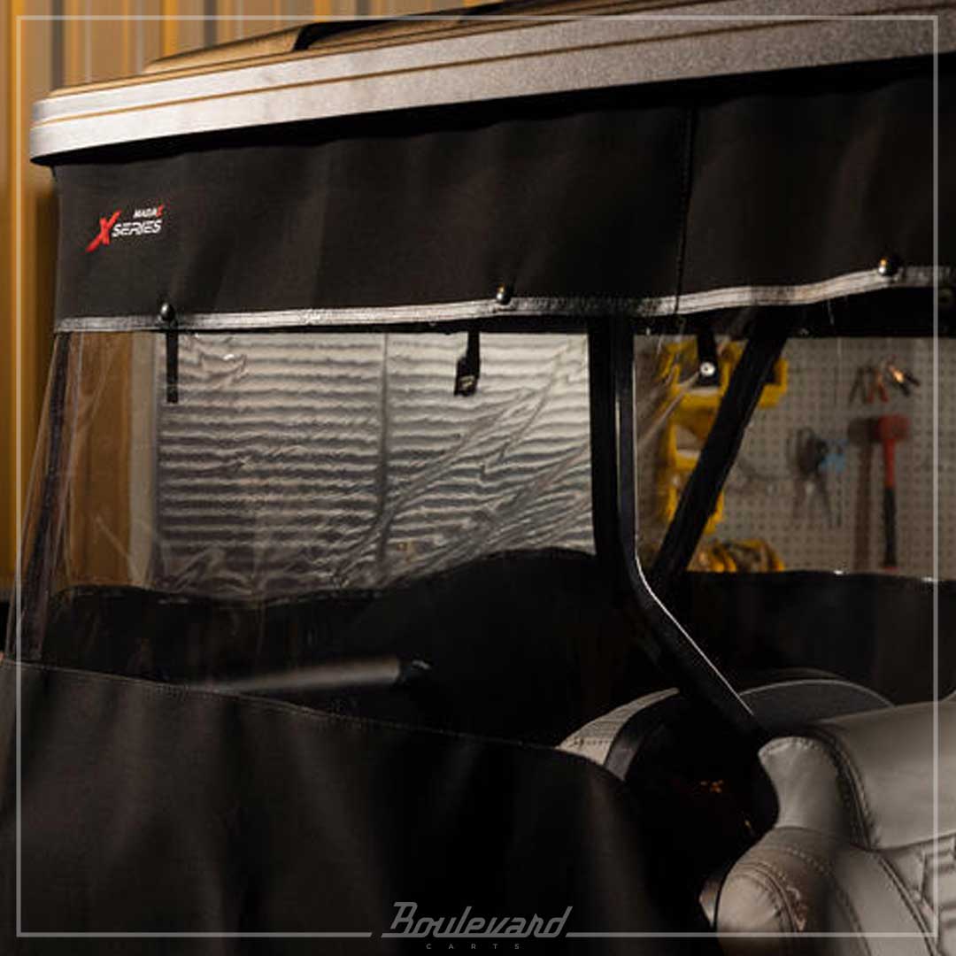MadJax XSeries Storm 3-Sided Black Enclosure & Black Valance with XSeries Logo by RedDot