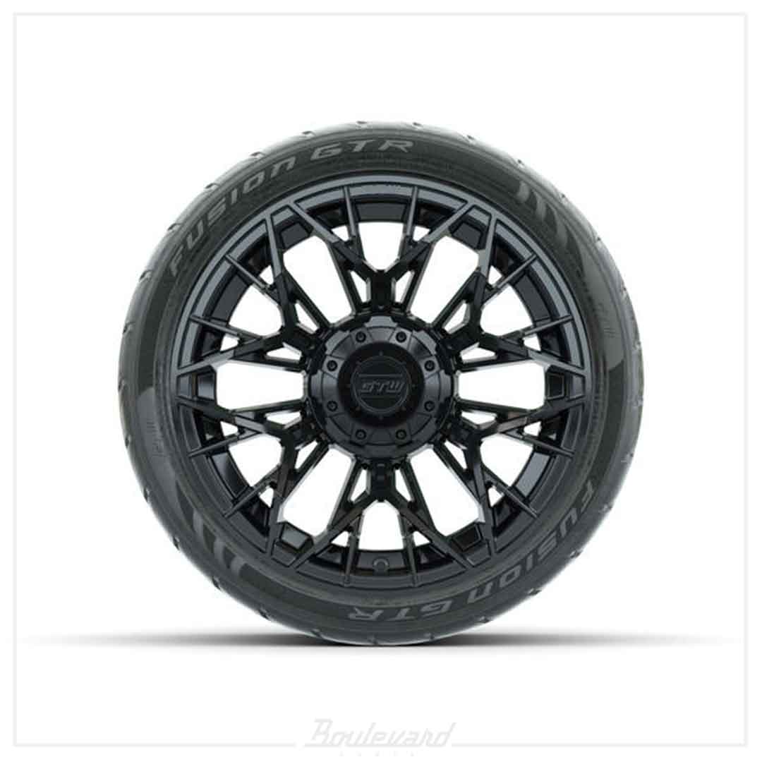 Set of (4) 14 in GTW® Stellar Black Wheels with 205/40-R14 Fusion GTR Street Tires - Image 2