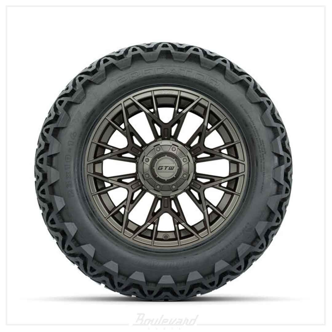Set of (4) 14 in GTW® Stellar Matte Bronze Wheels with 23x10-14 Predator All-Terrain Tires - Image 2