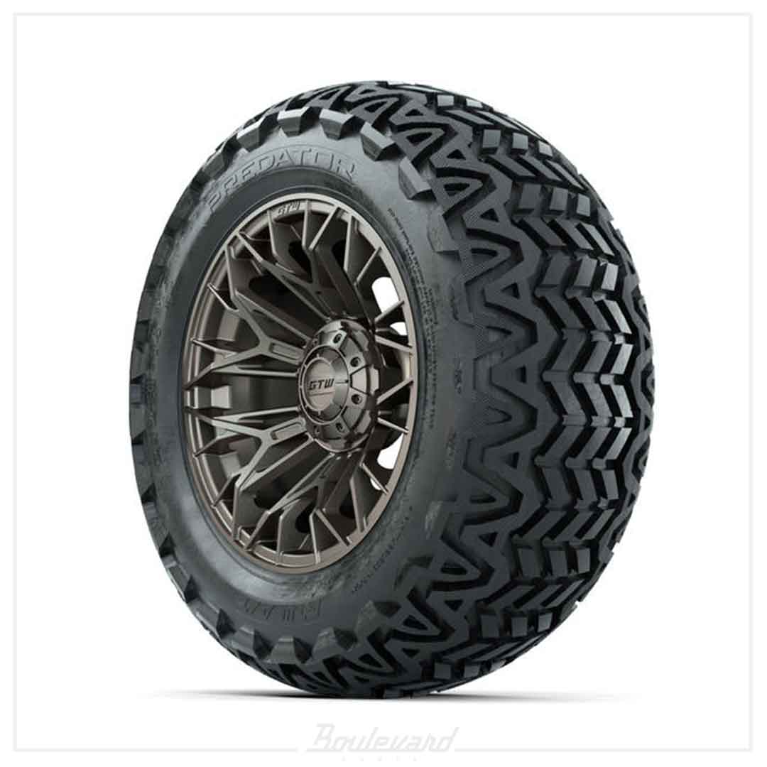 Set of (4) 14 in GTW® Stellar Matte Bronze Wheels with 23x10-14 Predator All-Terrain Tires - Image 3