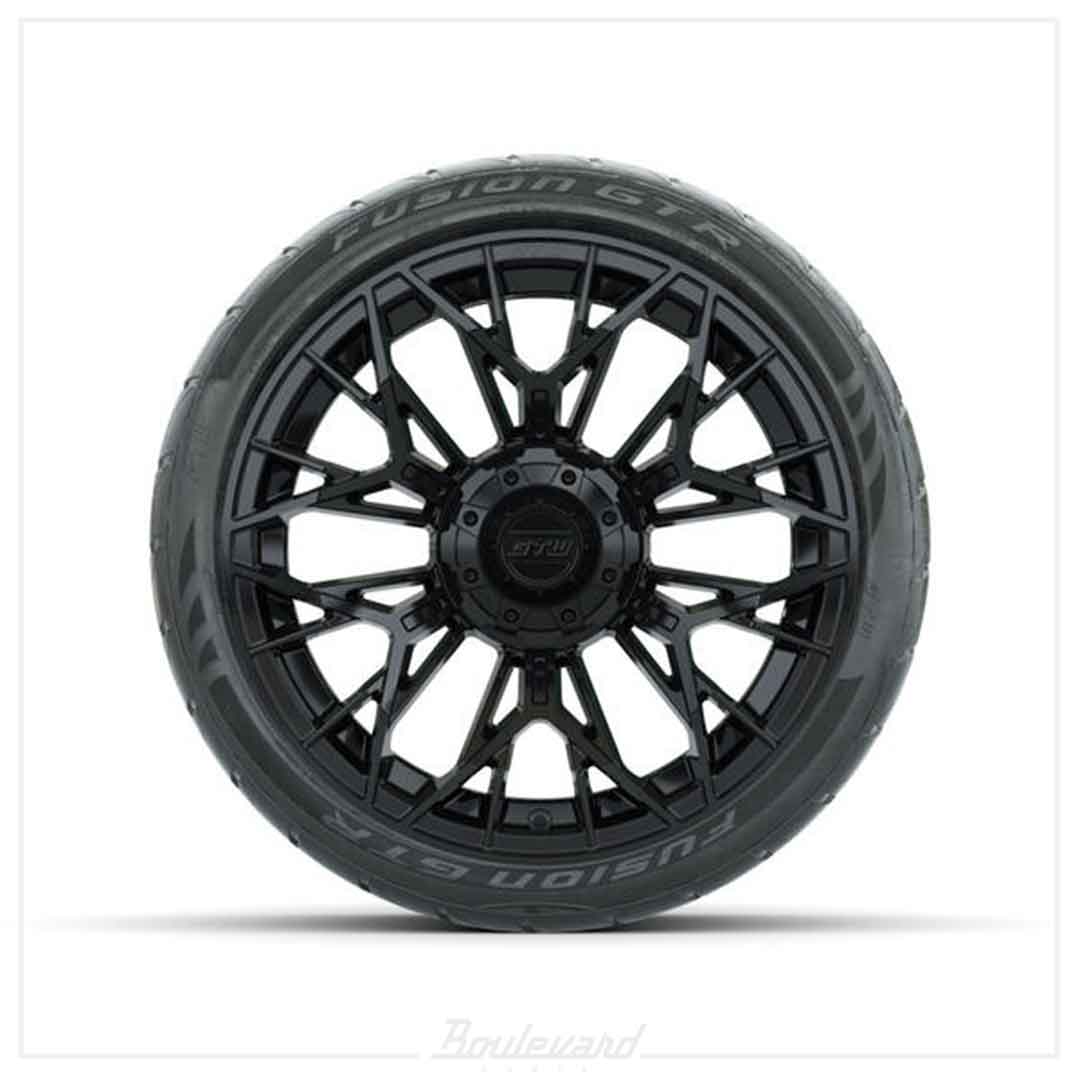 Set of (4) 15 in GTW® Stellar Black Wheels with 215/40-R15 Fusion GTR Street Tires - Image 2