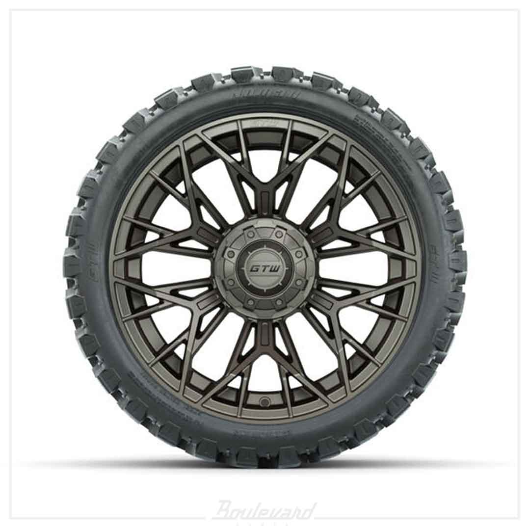 Set of (4) 15 in GTW® Stellar Matte Bronze Wheels with 23x10-R15 Nomad All-Terrain Tires - Image 2