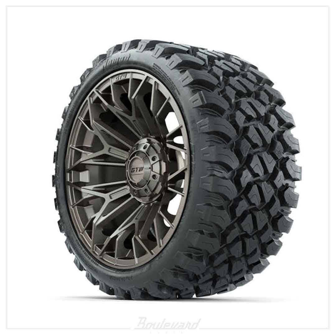 Set of (4) 15 in GTW® Stellar Matte Bronze Wheels with 23x10-R15 Nomad All-Terrain Tires - Image 3