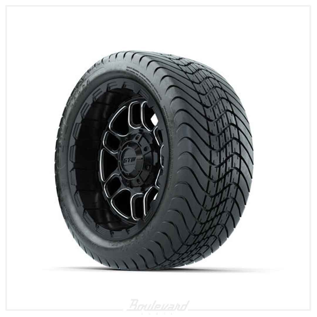 Set of (4) 12 in GTW® Titan Machined & Black Wheels with 215/35-12 Mamba Street Tires - Image 3