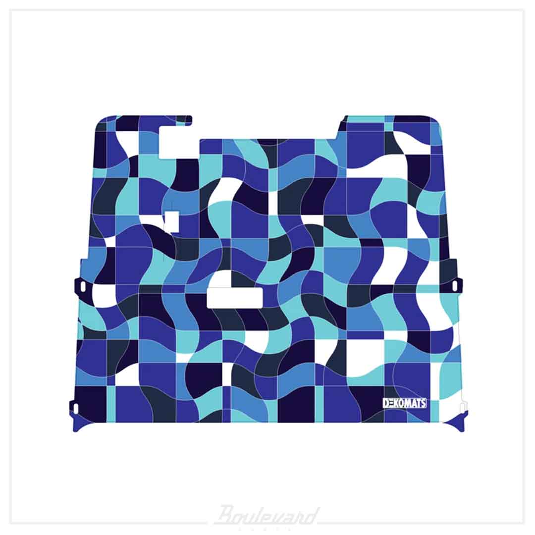 Dekomats: Blue Geometric Design