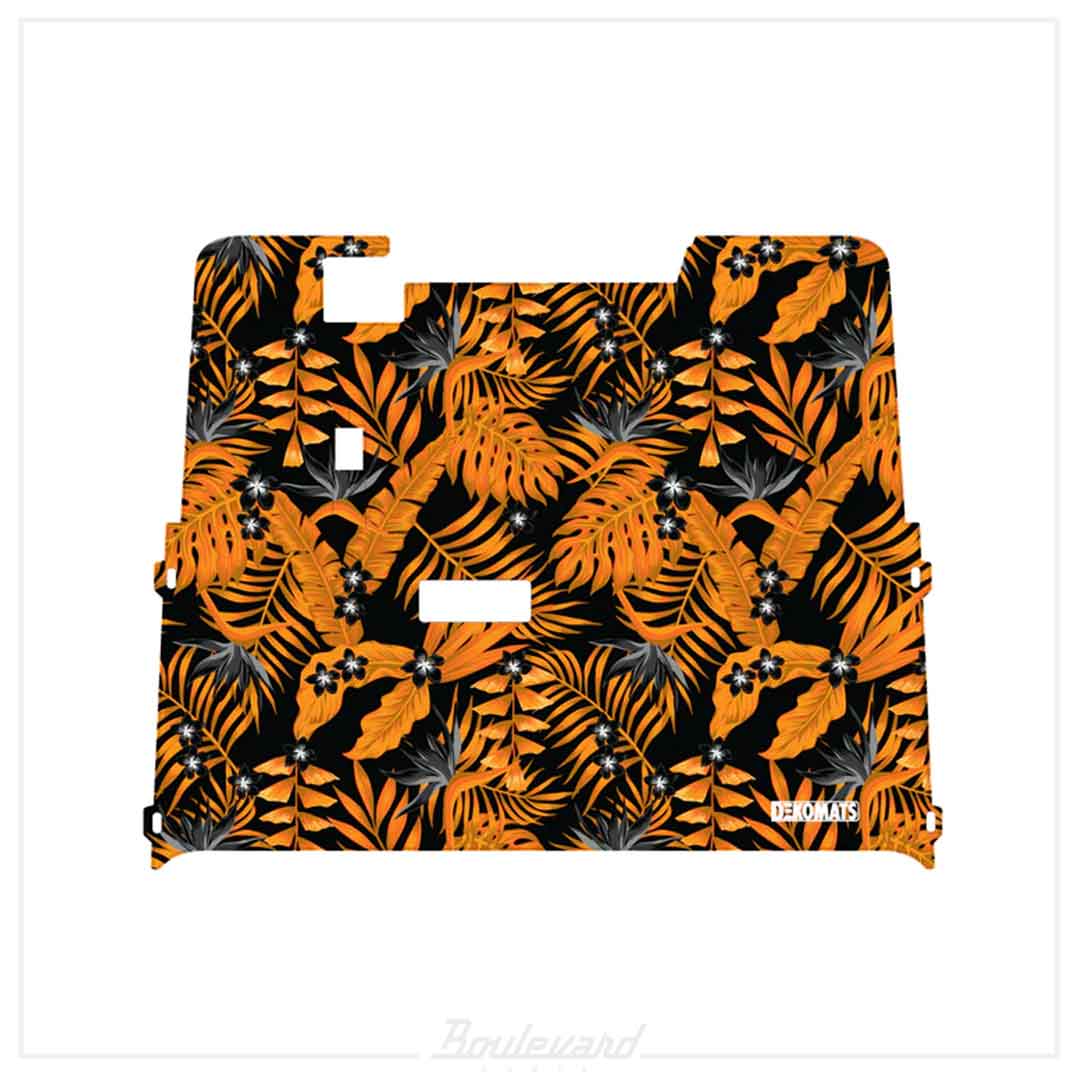 Dekomats: Orange Tropical Hibiscus Design