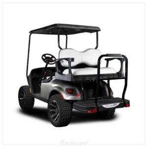 EZGO TXT MadJax® Genesis 250 Rear Seat with Deluxe White Seat Cushions (Years 1994.5-Up) EZGO TXT MadJax® Genesis 250 Rear Seat with Deluxe White Seat Cushions (Years 1994.5-Up)