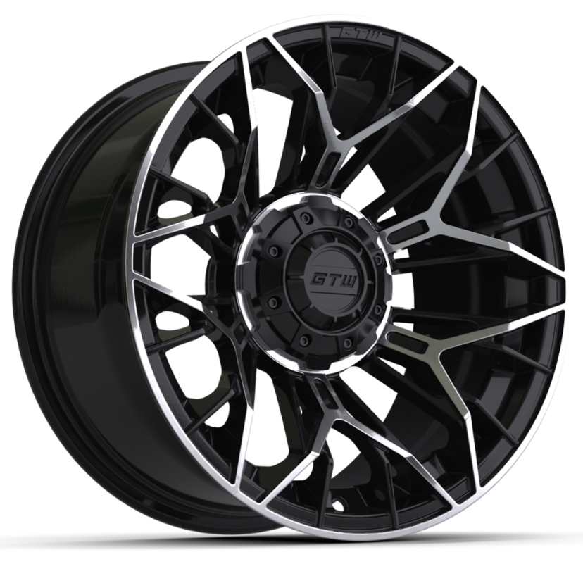 14″ GTW® Stellar Black with Machined Accents Wheel