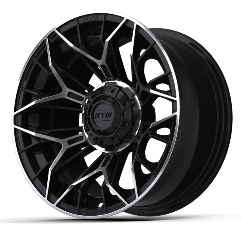 14″ GTW® Stellar Black with Machined Accents Wheel - Image 3