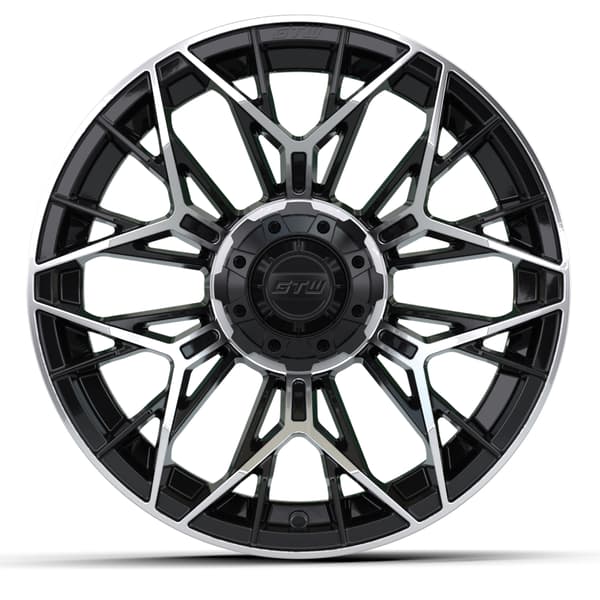15″ GTW® Stellar Black with Machined Accents Wheel - Image 2