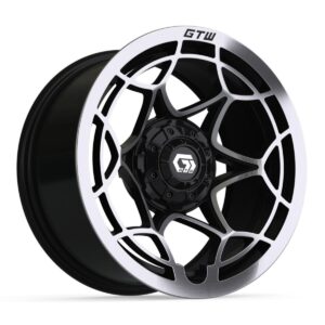 NP-19-392-001 14″ GTW® Nexus Gloss Black with Silver Face Wheel