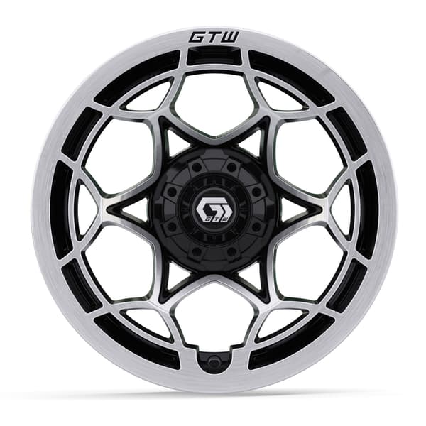 14″ GTW® Nexus Gloss Black with Silver Face Wheel - Image 2