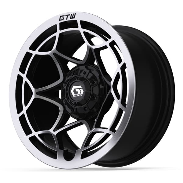 14″ GTW® Nexus Gloss Black with Silver Face Wheel - Image 3